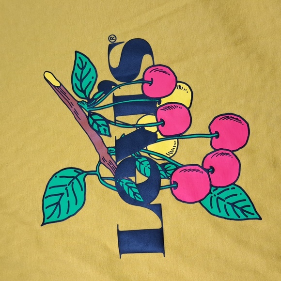 Levi's Cherry Branch Dark Yellow Logo Graphic Tee Relaxed Fit VG+ XXL - Picture 2 of 11